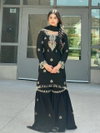 Tew Heavy Chinon Silk Embroidery Sequence Work Dress Material Wholesalers In Delhi